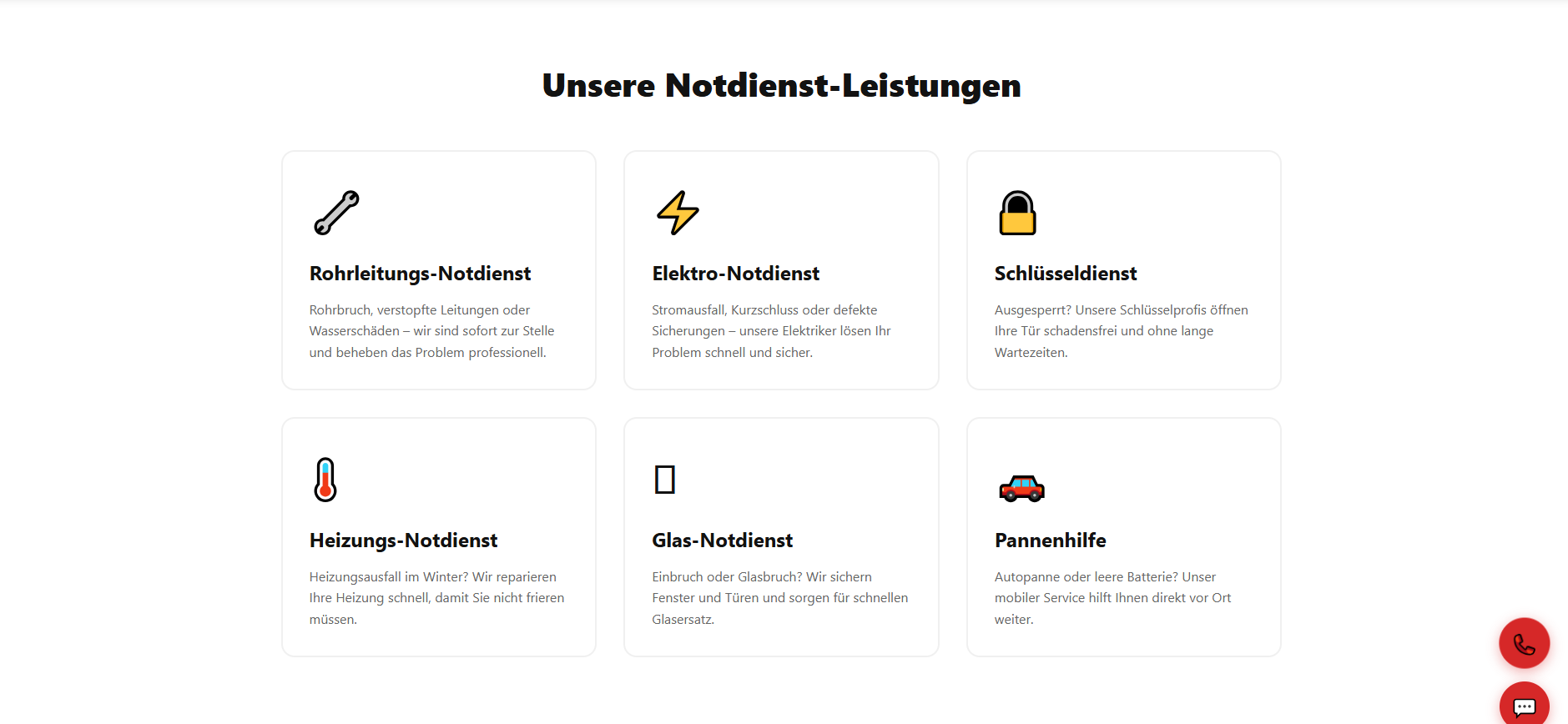 BlitzhilfePro – Leistungen