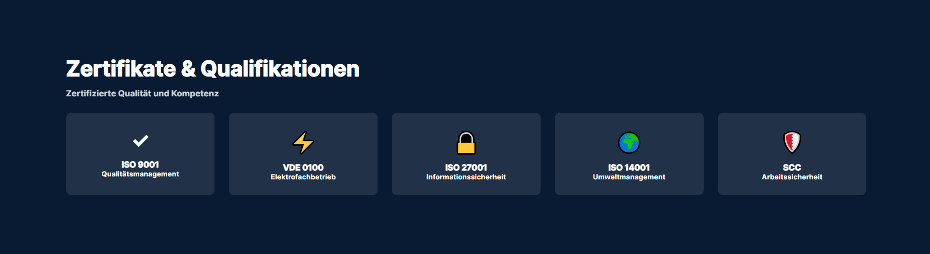 ElektroTech – Qualifikationen